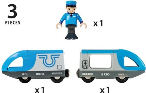 Brio Train Brio Train en bois Locomotive de voyageurs à pile 33506 7312350335064