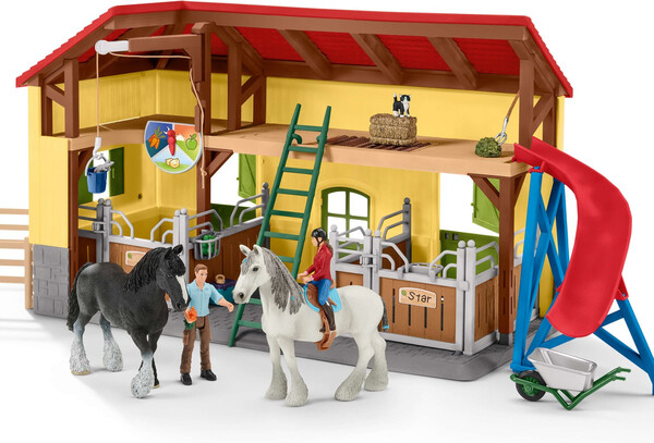 Schleich Schleich 42485 Écurie avec chevaux et accessoires 4055744029912