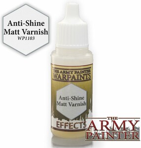 The Army Painter Warpaints water Anti-Shine Matt Varnish, 18ml/0.6 Oz 5713799110304