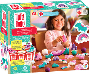 Tutti Frutti Pâte à modeler scintillant ensemble licornes et arc en ciel boîte moyenne (fr/en) 061404150814