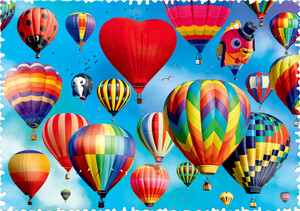 Trefl Casse-tête 600 Silhouette - Ballons Colorés 5900511111125