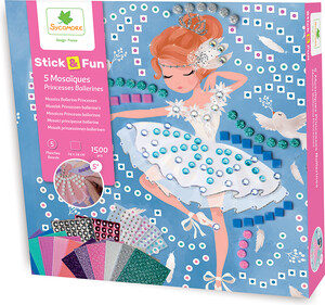 Sycomore stick'n fun - grand modèle 5 mosaïques princesses ballerines 3517130012454