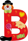 Sevi Lettre clown b en bois 8003444817380