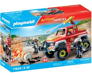 Playmobil Playmobil 71824 Vehicule de pompiers avec bidon essence enflamme 4008789718242