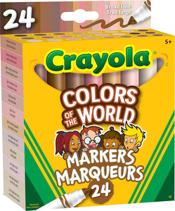Crayola Colors of the World 24 marqueurs de couleur 063652770905