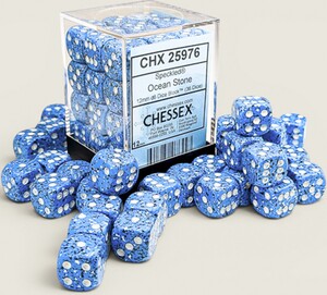 Chessex Dés 36d6 12mm Speckled ocean stone 601982076443