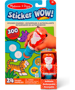 Melissa & Doug sticker wow - bloc d'activités et estampeuse à autocollants - tigre 681147000285