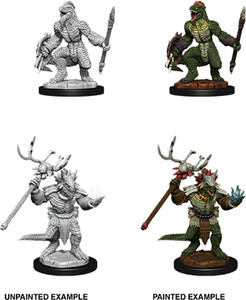 NECA/WizKids LLC Dnd unpainted minis wv12 lizardfolk and shaman 634482900741