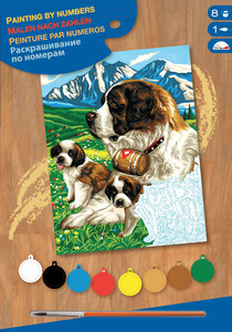Sequin Peinture à numéro Peinture à numéro junior chiens St-Bernards 5013634011095