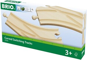 Brio Train Brio Train en bois Aiguillages courbes - 144mm 33346 7312350333466