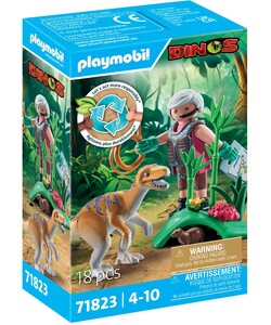 Playmobil Playmobil 71823 Velociraptor avec explorateur avec lasso et marmotte 4008789718235