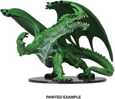 NECA/WizKids LLC Pf unpainted minis gargantuan green dragon 634482735312