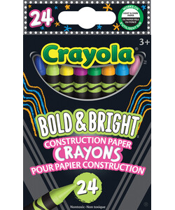 Crayola Crayon de cire pour papier construction Éclat et brillance 24 063652692900