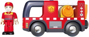Hape Train de bois - Fire truck w/siren 6943478025431
