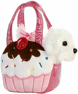 Aurora Sac à main chien blanc boucle rose 7" 092943328204