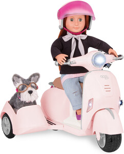 Poupées Our Generation Accessoires OG - Scooter "Ride Along" avec siège latéral pour poupée de 46 cm 062243334656