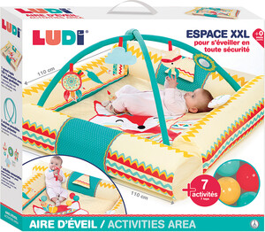 LUDI Aire d'éveil gonflable Indien 3550833200124