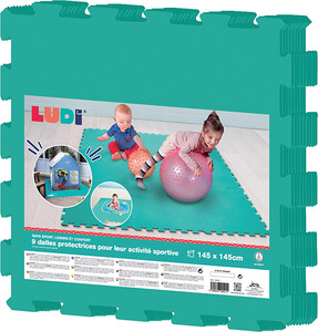 LUDI Tapis casse-tête tuiles en mousse 9 pièces 3550833900215