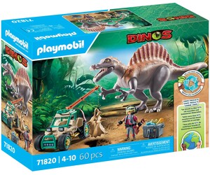 Playmobil Playmobil 71820 Spinosaure avec chercheur et vehicule a grue pivotante 4008789718204