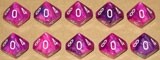 Chessex Dés 10d10 festive violet avec chiffres blancs (10 x d10) 601982024277
