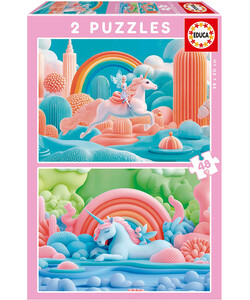 Educa Borras Casse-tête 48x2 - licornes magiques 8412668202238