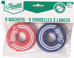 Rustik Jeu de rondelles à lancer (washer), recharge 8 rondelles (fr/en) 061404004605