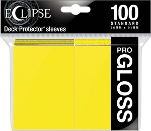 Ultra PRO Protecteurs de cartes Standard Eclipse PRO-Gloss Jaune 100ct 074427156084