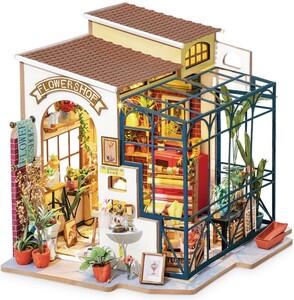 Robotime Mini maison à construire - Emily's Flower Shop 6946785113150