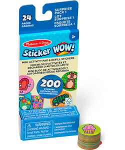Melissa & Doug sticker wow - mini bloc d'activité et recharge d'autocollants - lot surprise 000772502993
