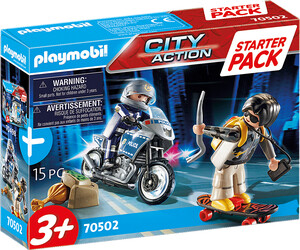 Playmobil Playmobil 70502 Starter Pack Motard de police et voleur (janvier 2021) 4008789705020