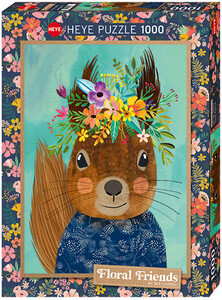 Heye Casse-tête 1000 Sweet Squirrel, Floral Friends 4001689299538