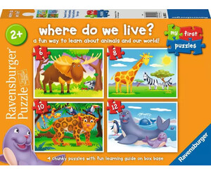 Ravensburger casse-tête Casse-tête 6-8-10-12 progressif MFP Where do We Live 4005556030583