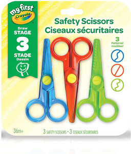 Crayola Ensemble de 3 ciseaux sécuritaires 063652687401