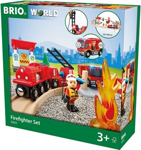 BRIO Brio Train en bois Circuit pompier lutte contre le feu 33815 7312350338157