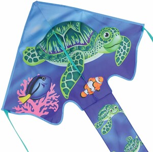 Premier Kites Cerf-volant monocorde large facile à voler Tortues de mer 46" x 90" 630104440978