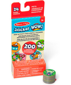 Melissa & Doug sticker wow - mini bloc d'activités et recharge d'autocollants - animaux de compagnie 000772502979