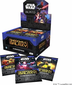 Fantasy Flight Games Star Wars: Unlimited: Shadows Of The Galaxy Draft booster display (en) 