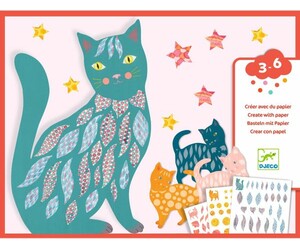 Djeco Créer avec du papier Les jolis chats d’Elodie (fr/en) 3070900000797
