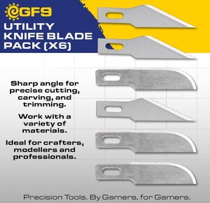 GF9 Outils a modele reduit : pack de lames de couteau utilitaire 9420020258143