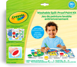 Crayola Ensemble de peinture lavable anti-renversement 063652691507