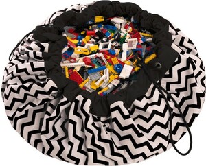 Play & Go Sac à jouets motif zig zag noir 5901121400333