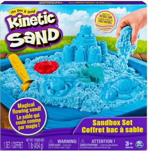 Kinetic Sand Kinetic Sand bac et moules à sable bleu (sable cinétique) 778988181362
