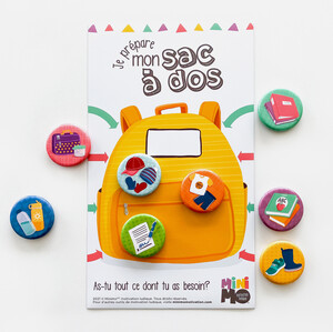 Minimo Dans mon sac à dos (Tableau + 8 aimants) 628110966490