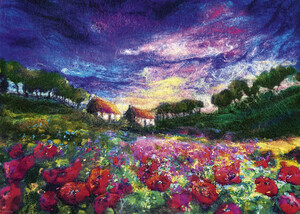 Heye Casse-tête 1000 Moy Mackay - Coquelicots du coucher du soleil (Sundown Poppies) 4001689299170