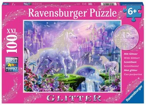 Ravensburger Casse-tête 100 XXL Royaume de la licorne, scintillant 4005556129072