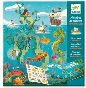 Djeco Histoires de stickers Les aventures en mer 3070900089532