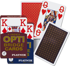 Piatnik Cartes à jouer bridge 4 index opti (unité) (varié) 9001890140211