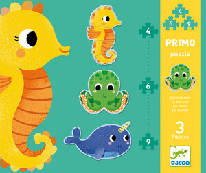 Djeco Casse-tête progressif 4-6-9 primo animaux dans la mer 3070900071445
