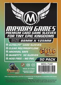 Mayday Games Protecteurs de cartes Tiny Epic 88x125mm 50ct (Tiny Epic Kingdoms, Tiny Epic Galaxies, Tiny Epic Western) 080162882270