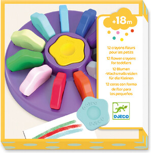 Djeco 12 crayons fleur en cire 3070900090057